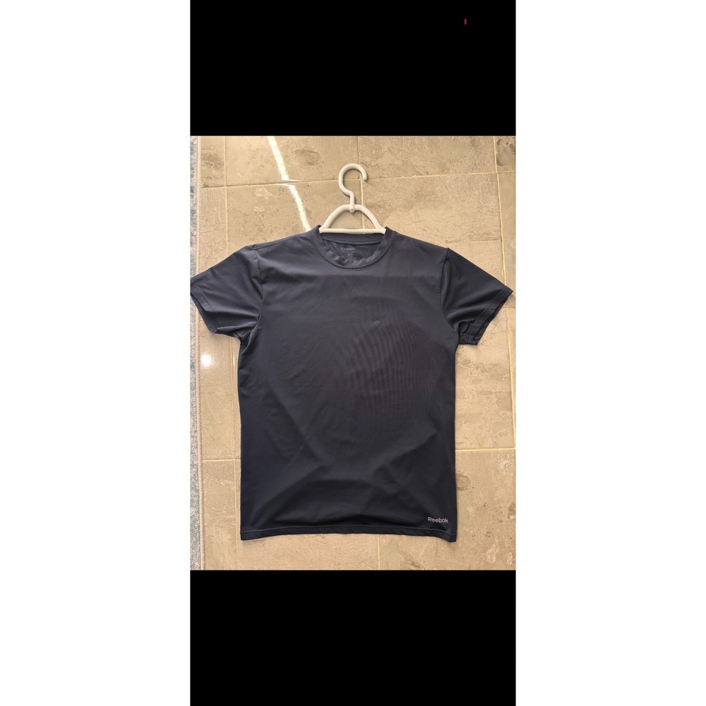 Reebok Performance Underwear Mens Medium Navy Blue Short Sleeve Athletic Shirt